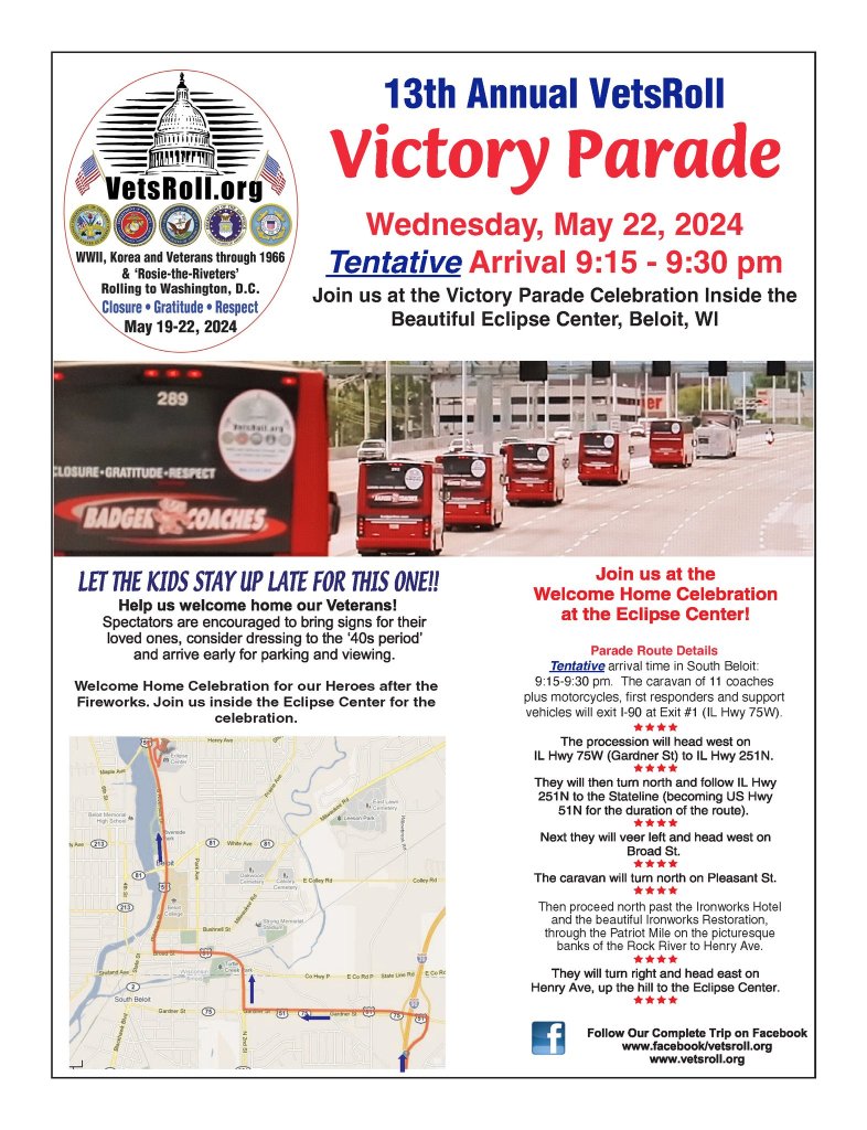 VetsRoll Annual Trip & Welcome Home Parade VetsRoll Annual Trip & Welcome Home Parade